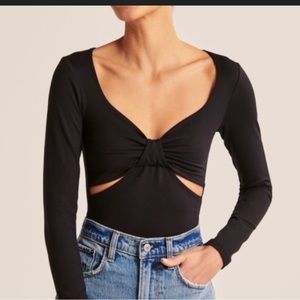 Abercrombie cut out long sleeve bodysuit
